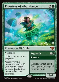 Emeritus of Abundance / Regrowth x1 FOIL Secrets of Strixhaven SOS NM MTG - Image 1