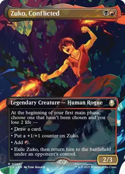 *foil borderless ZUKO, CONFLICTED 0302 Avatar The Last Airbender MTG TLA - Image 1