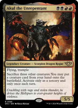 MTG Akul the Unrepentant [Outlaws of Thunder Junction] Foil Near Mint Magic - Image 1