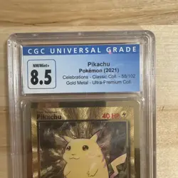 2021 Pokemon UPC Pikachu Gold Metal Promo 58/102 CGC 8.5 🔥🔥 - Image 2