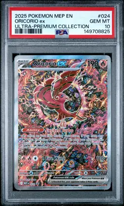 2025 POKEMON MEP EN-ME BLACK STAR PROMO #024 ORICORIO EX PSA 10 - Image 1