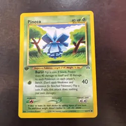 Pokemon Neo Discovery 1st Edition Pineco 61/75 Non Holo LP - Image 1
