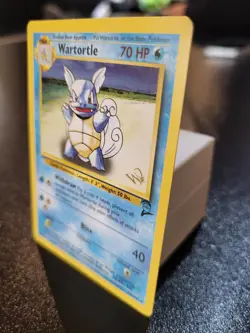 Vintage Pokemon TCG - Base Set 2 - Wartortle [W Stamped] 063/130 Regular: NM- - Image 2