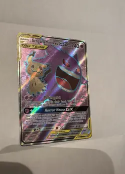Pokemon TCG Sun & Moon Team Up Gengar Mimikyu GX Full-Art Holo Card 164/181 - Image 2