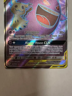 Pokemon TCG Sun & Moon Team Up Gengar Mimikyu GX Full-Art Holo Card 164/181 - Image 4