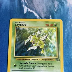 Pokemon Card | Scyther 10/64 Jungle Holo Rare Vintage WOTC 1999 Unlimited LP - Image 2