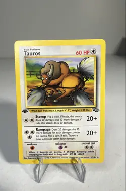 Tauros 47/64 Jungle 1st edition Pokemon - Image 1