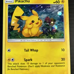 2017 Pokemon TCG - Pikachu SM86 Black Star Promo Sequin Holo - LP - Image 3