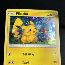 2017 Pokemon TCG - Pikachu SM86 Black Star Promo Sequin Holo - LP - Image 5
