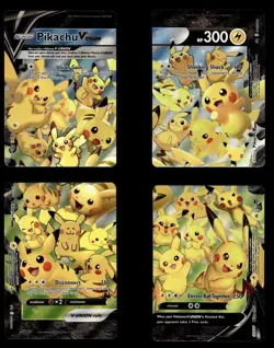 Pokemon TCG Pikachu V-UNION Holo Portuguese Union Card Lot 139-142 - Image 1
