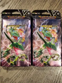 LOT OF TWO SEALED! Pokemon TCG V-Battle Deck Rayquaza Theme Decks!! - Image 1