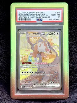 2024 Pokemon Twilight Masquerade Bloodmoon Ursaluna ex (SIR) #216 - PSA 10 - Image 1