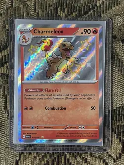 Pokemon TCG Charmeleon Scarlet & Violet: Paldean Fates 110/091 Holo Shiny Rare - Image 1