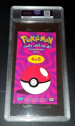 Vintage 2000 Topps PSA 9 Pokemon TV Edition Chrome Oversized Tin Topper Pikachu - Image 2