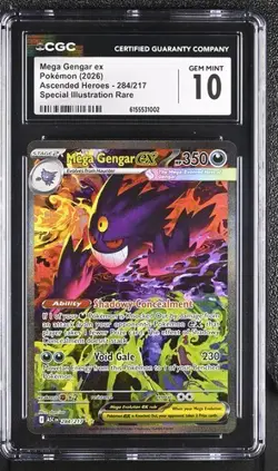 Pokemon Mega Gengar ex Ascended Heroes Special Illustration Rare #284 CGC 10 - Image 1