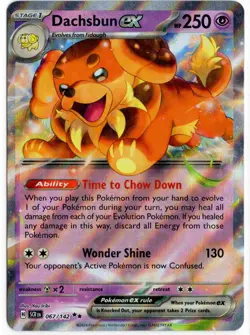 Pokemon - Stellar Crown Dachsbun ex 067/142 NM - Image 1