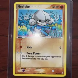 Pokemon TCG Meditite Holo Stamped Crystal Guardians 56/100 NM - Image 1