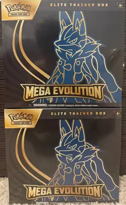 Pokemon TCG Mega Evolution Lucario Elite Trainer Box ETB New Sealed LOT OF 2 - Image 1