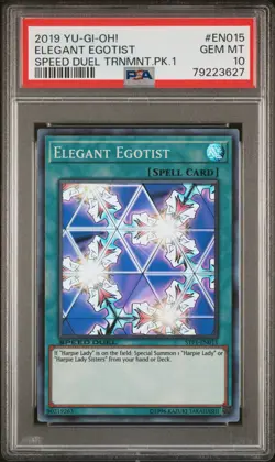 Yugioh - Elegant Egotist - Super Rare - PSA 10 GEM Mint - Free Pack! - Image 1