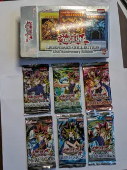 6x SEALED PACKS Yu-Gi-Oh! Legendary Collection 25th Anniversary Edition OPEN BOX 83717860433 - Image 1