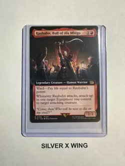 Raubahn, Bull of Ala Mhigo Extended Art x1, MTG, Final Fantasy, FIN, NM - Image 1