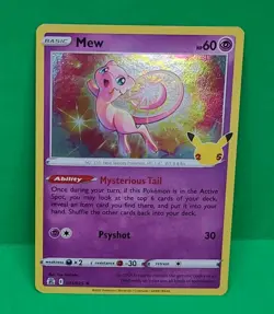 MINT Condition Mew #011/025 Celebrations Pokemon Holo Card TCG Rare - Image 2