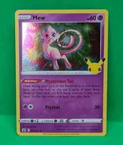 MINT Condition Mew #011/025 Celebrations Pokemon Holo Card TCG Rare - Image 3