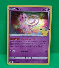 MINT Condition Mew #011/025 Celebrations Pokemon Holo Card TCG Rare - Image 5