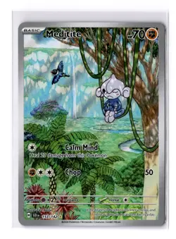 Meditite - 153/142 SV Stellar Crown Illustration Rare - NM - POKEMON TCG - Image 1