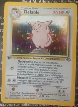 Clefable 1/64 1st Edition Jungle Holo Rare Pokemon Card - Image 1
