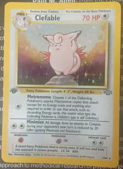 Clefable 1/64 1st Edition Jungle Holo Rare Pokemon Card - Image 2