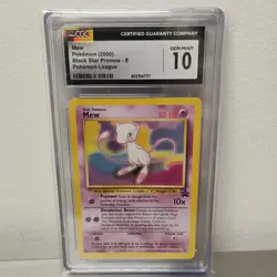Pokemon 2000 Mew Black Star Promos-8 Pokemon League CGC 10 *MINT* - Image 1