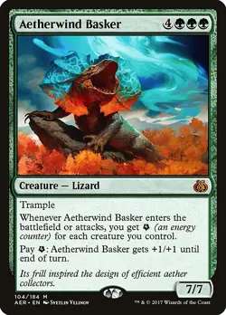 Aetherwind Basker Aether Revolt NM Green Mythic Rare MAGIC MTG CARD ABUGames - Image 1