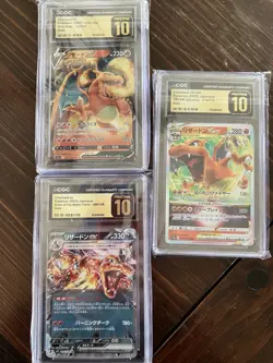 Pokemon Card Lot 3 Holo Pristine 10 Japanese Charizard V VSTAR ex - Image 1