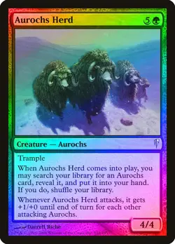 Aurochs Herd FOIL Coldsnap PLD Green Common MAGIC THE GATHERING CARD ABUGames - Image 1