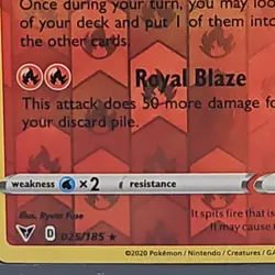 Charizard 025/185 Swsh04: Vivid Voltage Reverse Holo Rare 170 HP Pokemon Card - Image 3