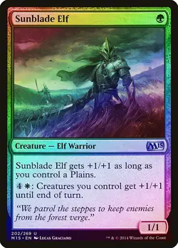 Sunblade Elf FOIL Magic 2015 / M15 NM Green Uncommon MAGIC MTG CARD ABUGames - Image 1