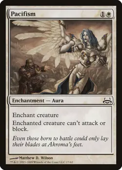 Pacifism Divine vs. Demonic NM White Common MAGIC THE GATHERING CARD ABUGames - Image 1