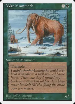 War Mammoth Introductory 4th Edition NM Green Common MAGIC MTG CARD ABUGames - Image 1