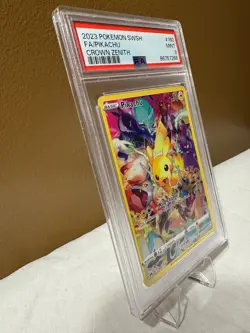 PSA 9 | Crown Zenith Pikachu #160 Pokemon Card Full Art 2023 - Image 3