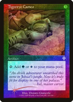 Tigereye Cameo FOIL Invasion PLD Artifact Uncommon MAGIC MTG CARD ABUGames - Image 1