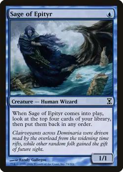 Sage of Epityr Time Spiral HEAVILY PLD Blue Common MAGIC GATHERING CARD ABUGames - Image 1