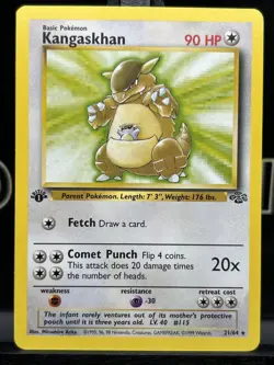 Pokemon Card Kangaskhan Jungle 1st Edition Rare 21/64 Near Mint - Image 3