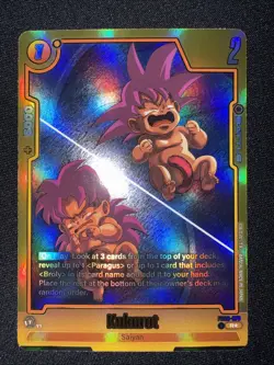 Kakarot FB08-076 R* Yellow Visual Art Dragon Ball Super Fusion World Card Game - Image 1