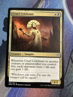 MTG 2019 War of the Spark: Cruel Celebrant (188/264) - Image 5