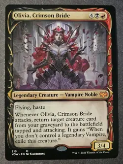 MTG Magic The Gathering Olivia, Crimson Bride Showcase Vampire - Image 1