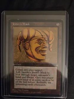 MTG Jester's Mask, Ice Age release, RARE in VG condition from 1995 - Image 1