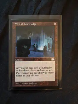 MTG Well of Knowledge, Weatherlight release, RARE in EX condition from 1997 - Image 1