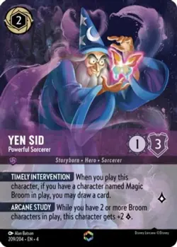 1x Yen Sid - Powerful Sorcerer - 209/204 - Enchanted - Holo Foil NM-Mint Disney - Image 1