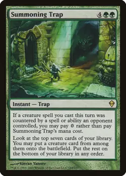 Summoning Trap Zendikar NM Green Rare MAGIC THE GATHERING MTG CARD ABUGames - Image 1